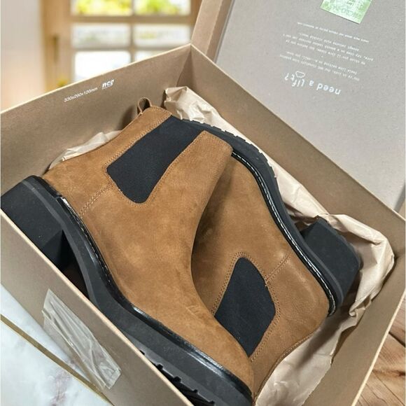 🆕 🔥 MADEWELL 🔥Carina Platform Chelsea Boot Burled Wood Size 7.5 - Picture 12 of 16